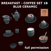 Breakfast - Coffee set 1B - blue ceramic (full-perm)