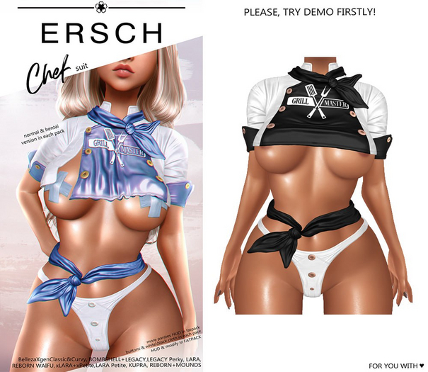 ERSCH - Chef Suit -black-