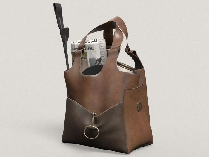 Nutmeg. Rider's Corner Leather Bag / add me