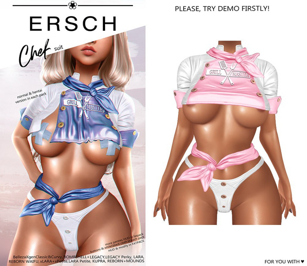 ERSCH - Chef Suit -pink-