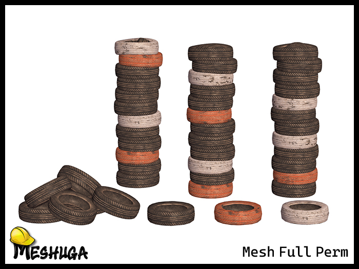 Meshuga Old Tires Pack FULL PERM MESH 