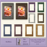 Waffles framed picture
