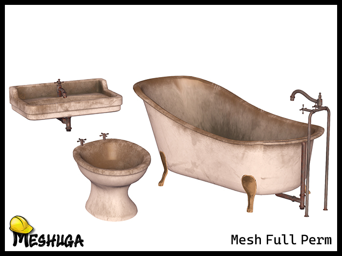 Meshuga Haunted House Bathroom Set FULL PERM MESH 