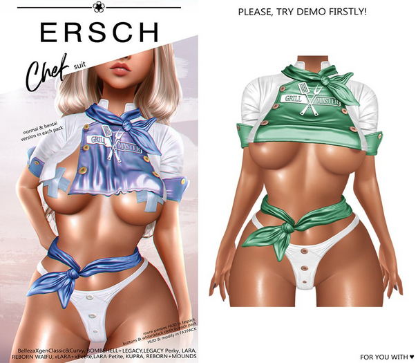 ERSCH - Chef Suit -green-