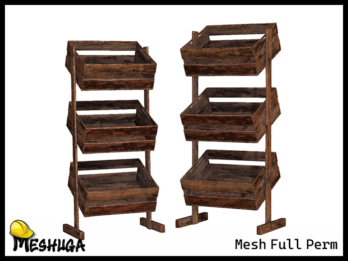 Meshuga Medieval Crate Stand FULL PERM MESH  