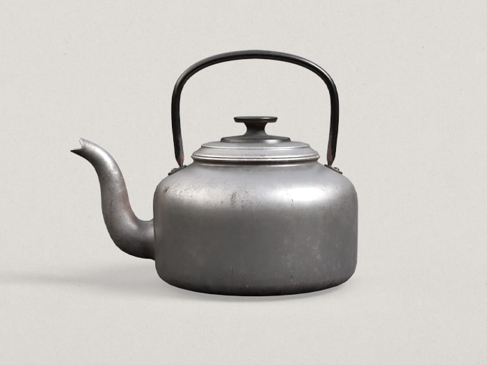 Nutmeg. Rustic Kitchen Corner Tea Kettle / add me