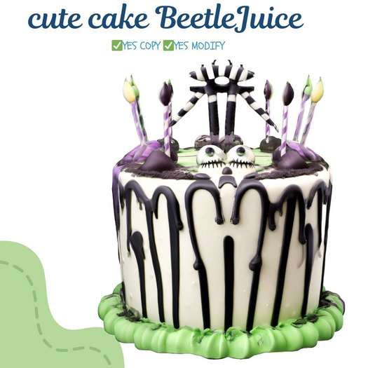 (MB) cute cake BeetleJuice