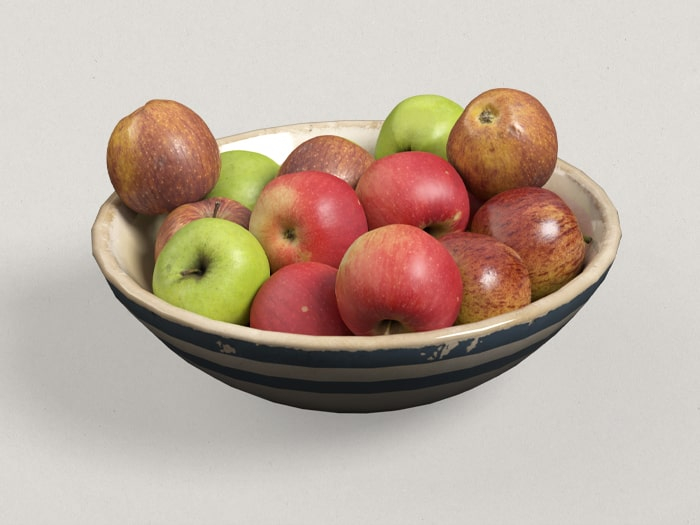 Nutmeg. Rustic Kitchen Corner Apple Bowl / add me