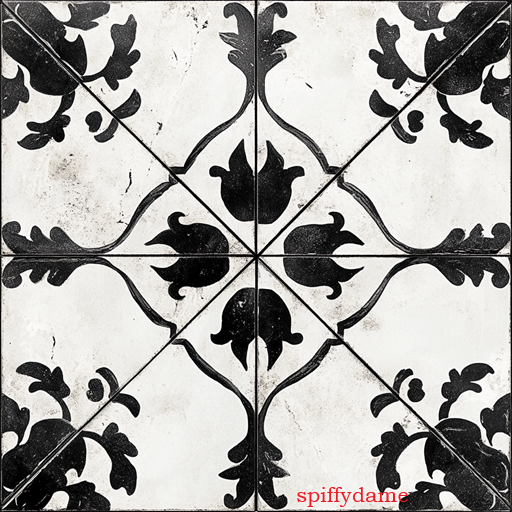 Contrast Victorian Tiling texture