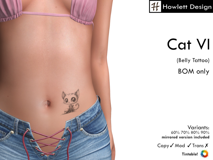 [HDesign] Cat VI (Belly Tattoo)
