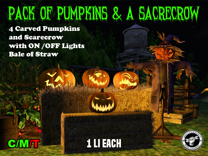 Pack of Pumkins & Scarecrow