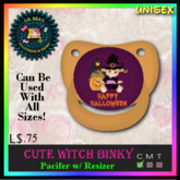 *LBD* Cute Witch Binky/Pacifer - All sizes