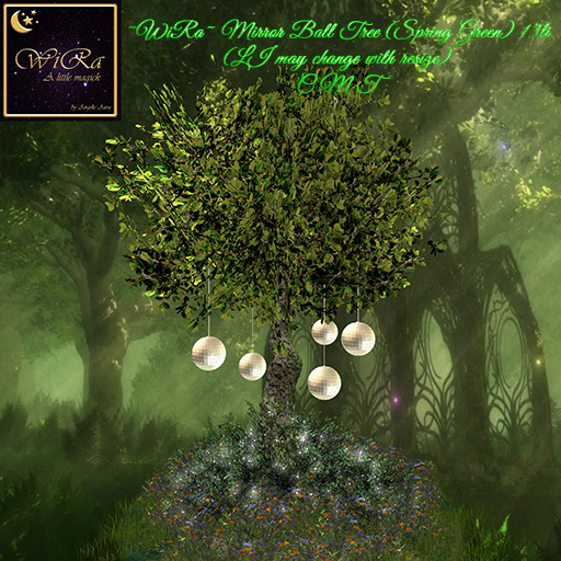 ~WiRa~ Mirror Ball Tree (Spring Green) BOX