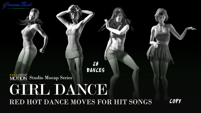 GreenTech Mocap Girls Dances 20 Motions