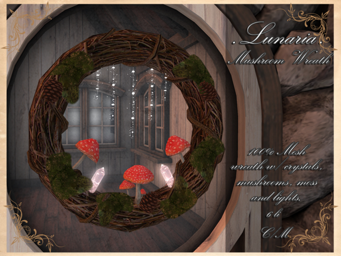 .Lunaria. Mushroom Wreath 