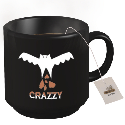 BATCHIT CRAZY BLACK Coffee & Tea Mugs (ADD)