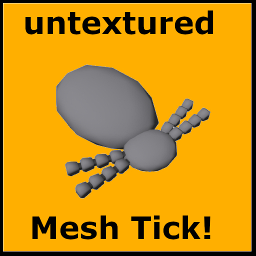 freebie untextured mesh tick!