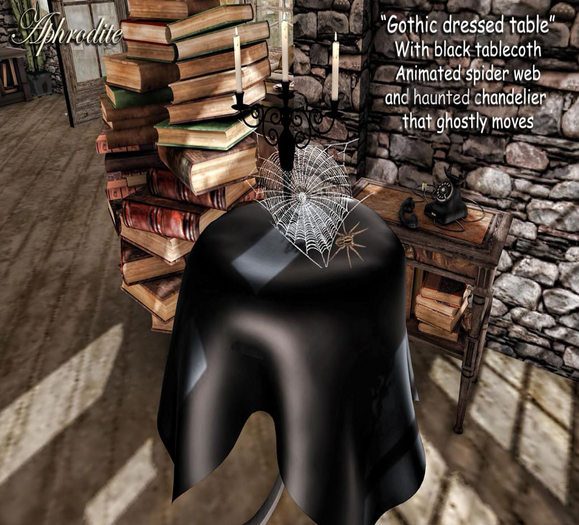 Aphrodite "Gothic Dressed" table
