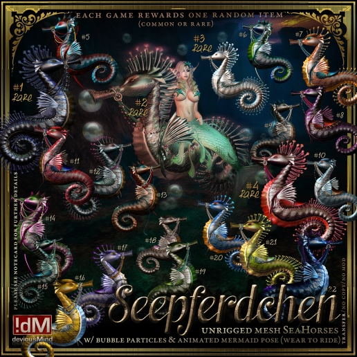 !dM Seepferdchen Full Set - commons and rares