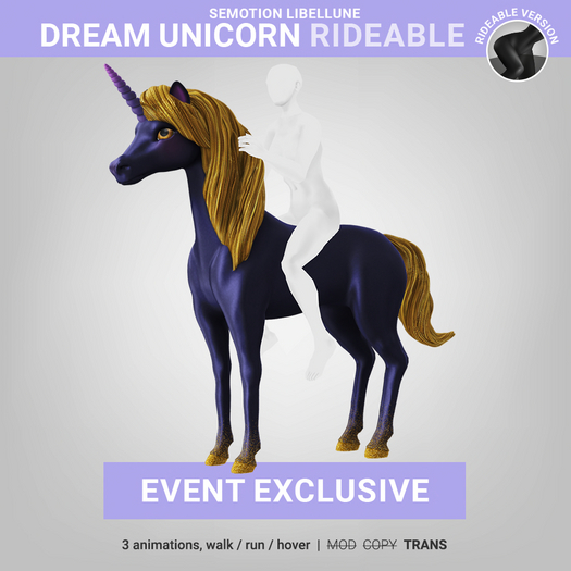 SEmotion Libellune Dream Unicorn Rideable LIMITED