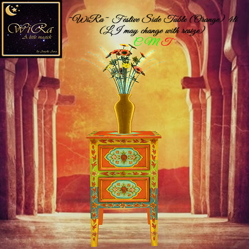 ~WiRa~ Festive Side Table (Orange) BOX