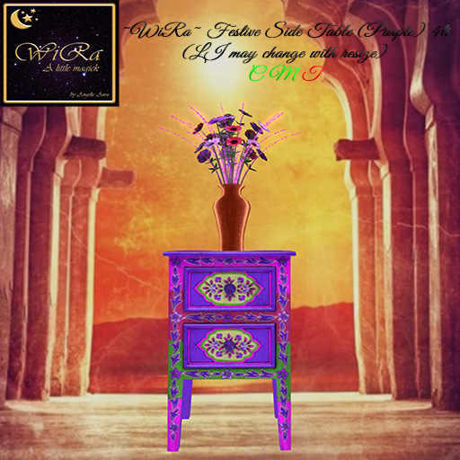~WiRa~ Festive Side Table (Purple) BOX