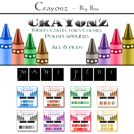~Mani Pedi~ Crayonz - Big Box Polishes - Legacy HUDs