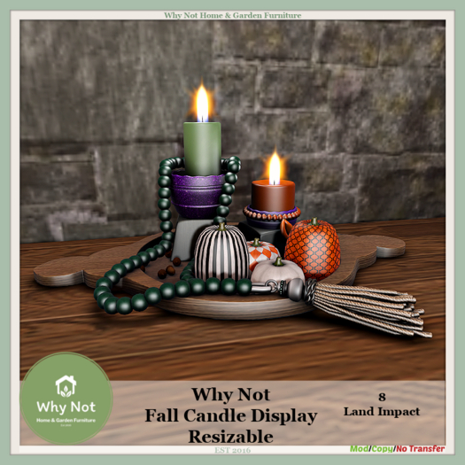Why Not - Fall Candle Display-Boxed