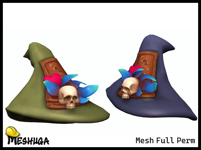 Meshuga Halloween Witch Hat - Spell FULL PERM MESH