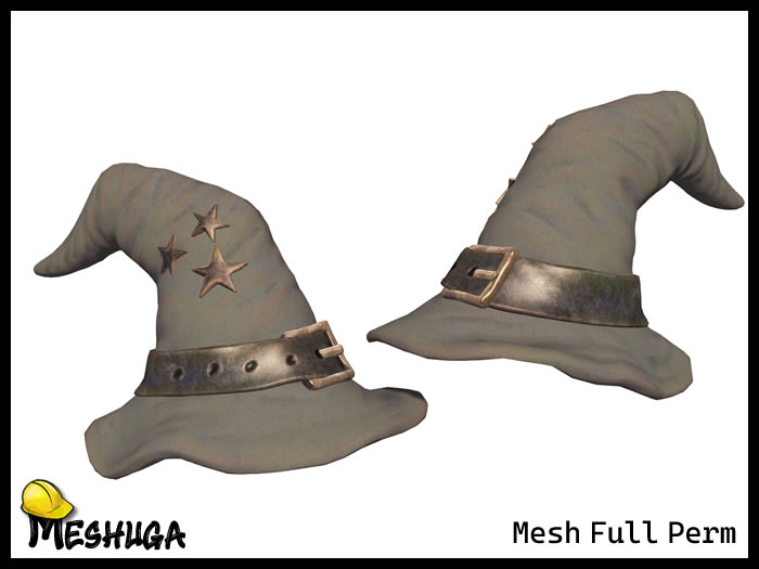 Meshuga Halloween Witch Hat - Midnight FULL PERM MESH