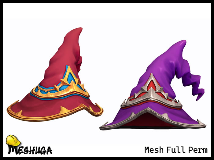 Meshuga Halloween Wizard Hat - Hex FULL PERM MESH