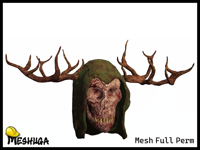 Meshuga Halloween Woodland Reaper Skull FULL PERM MESH 