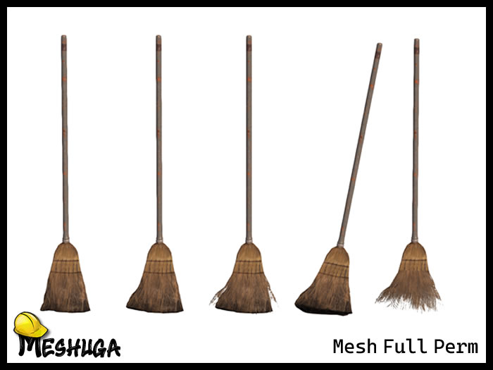 Meshuga Halloween Witch Broom Pack FULL PERM MESH