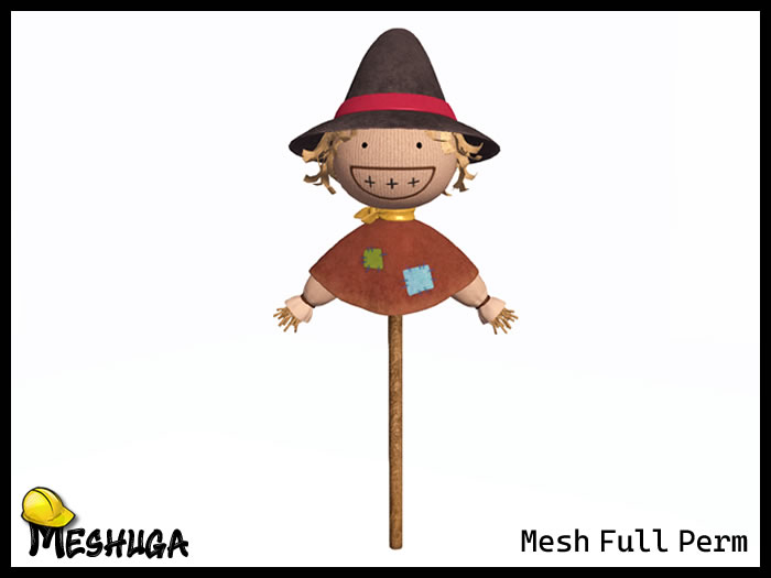 Meshuga Halloween Cute Scarecrow FULL PERM MESH 