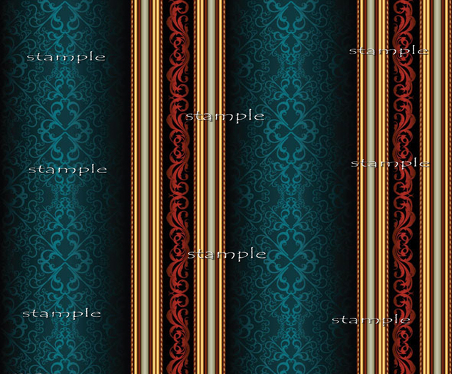 Romantic  Background damasc blue (SEAMLESS)