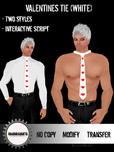 Mindshift - Valentines Tie Set (White)