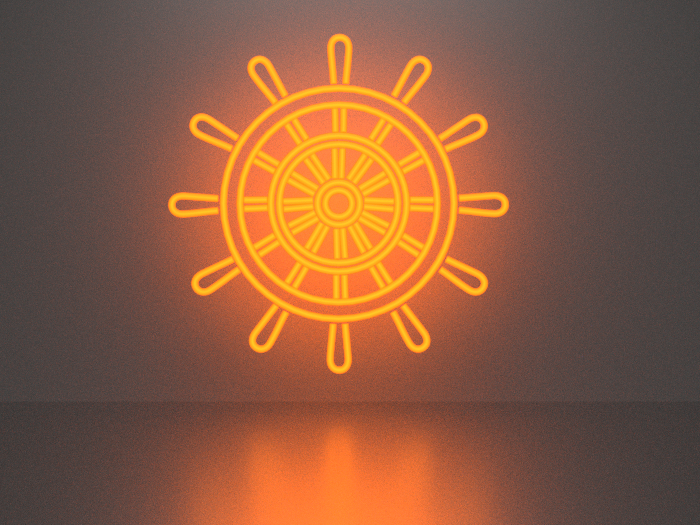 Helm Columbus day neon sign Full Permission