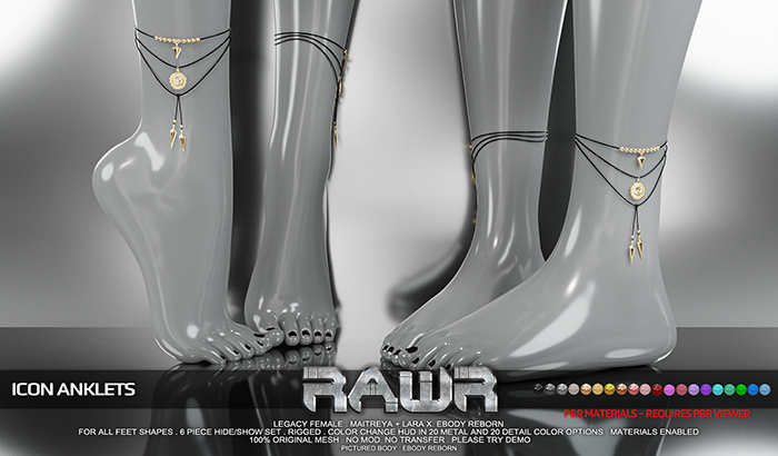 RAWR! Icon Anklets DEMO (add me)