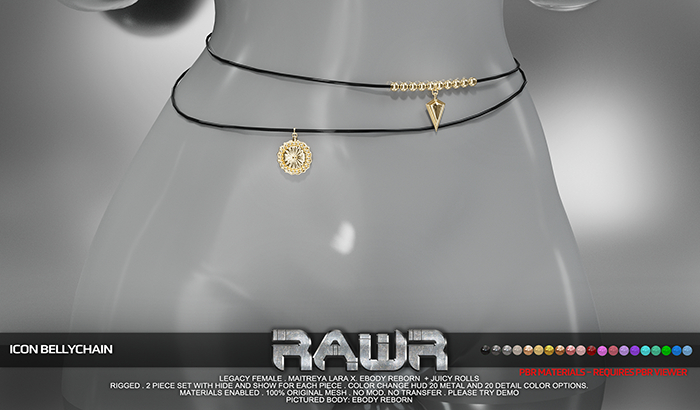 RAWR! Icon Bellychain (add me)