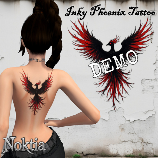 DEMO - Inky Phoenix Back Tattoo