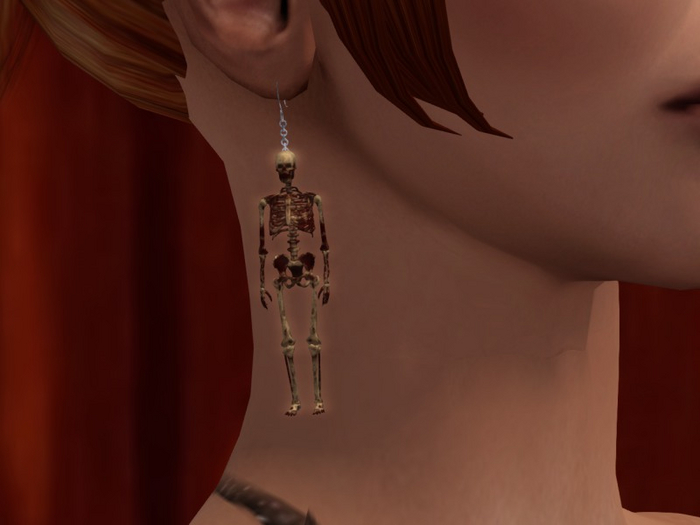 TM Bloody Skeleton Earrings - Halloween