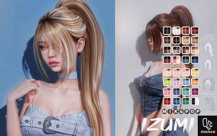 [monso] Izumi Hair /Mix & Pop