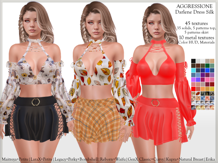 Aggressione Darlene Dress Silk +LaraX+Petite PROMO