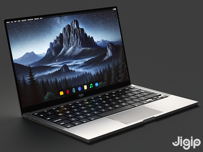 jBook Type - Animated typing laptop (PBR, LODs)