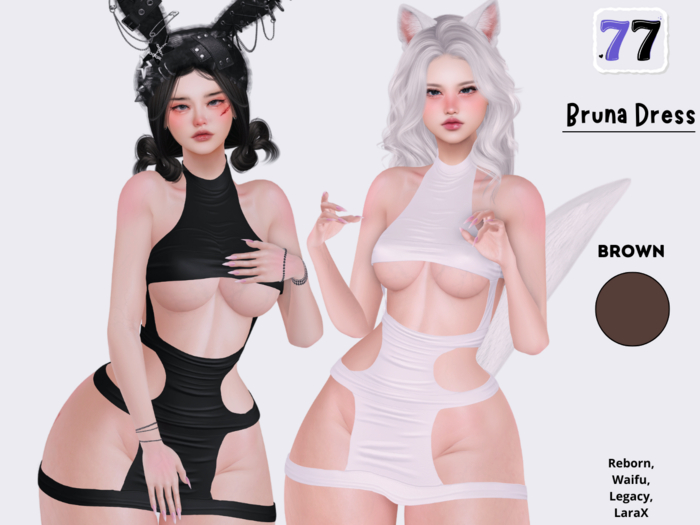 77Store - Bruna Dress - Brown