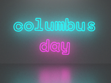 Columbus day 5 neon sign Full Permission