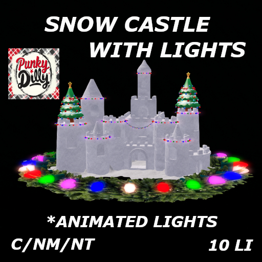 (PD) Snow Castle With Lights-ADD