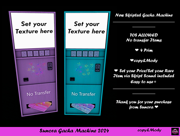 Sunora Gacha Machine 2024