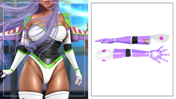 Havoc . Space Ranger Gloves . Purple