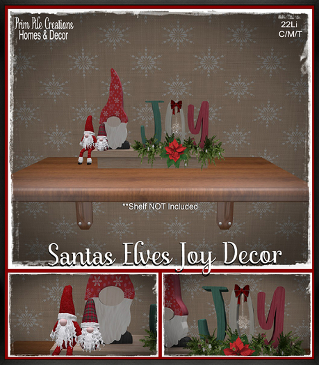 ~PPC~ Santas Elves Joy Decor 